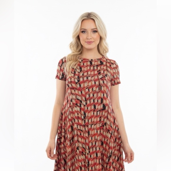 Lularoe modern print dress size xsmall - Picture 1 of 7